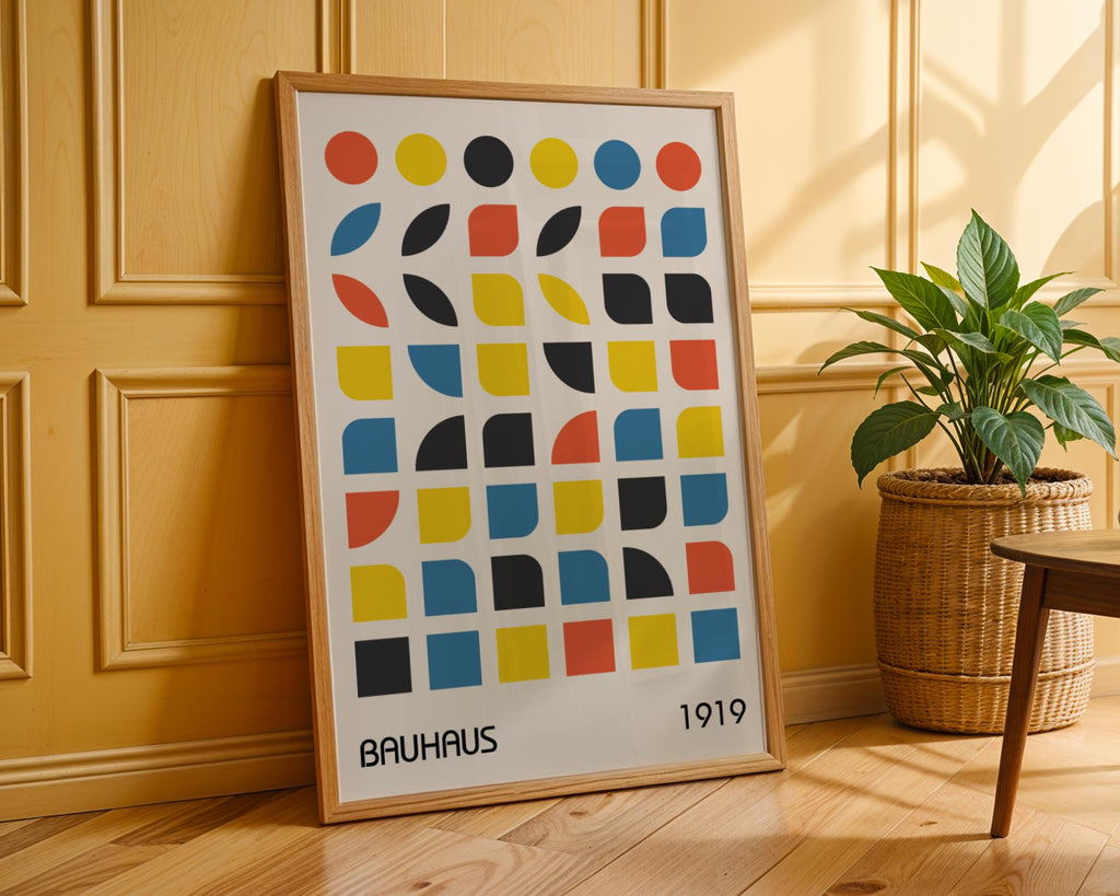 Bauhaus Poster Geometric Art Print | Mid-Century Modern wall art print, modern home decor, unframed artwork by Nomad & Nest
