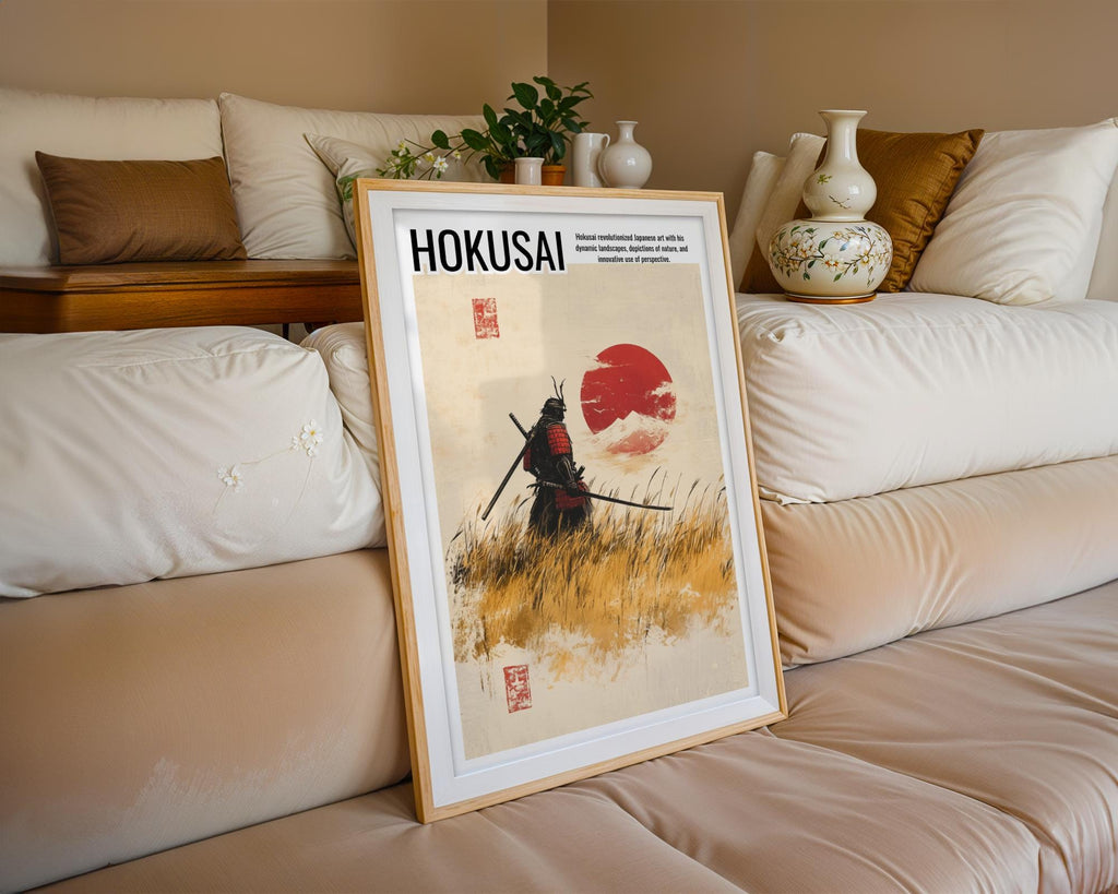 Japanese Poster | Samurai Warrior Print -  Katana, Bushido Art wall art print, modern home decor, unframed artwork by Nomad & Nest