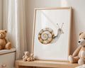 Playroom Ideas | Snail Nursery Wall Art | Garden Insect Baby Illustration wall art print, modern home decor, unframed artwork by Nomad & Nest