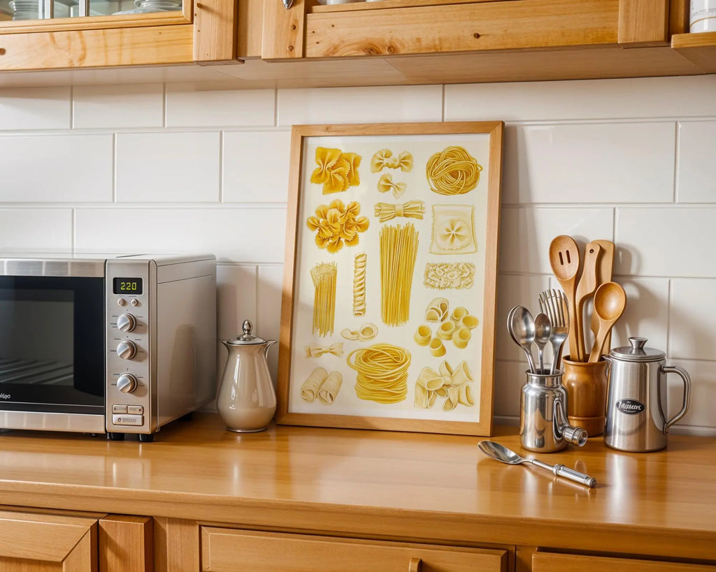 Pasta Shapes Art Print • Italian Kitchen Guide wall art print, modern home decor, unframed artwork by Nomad & Nest