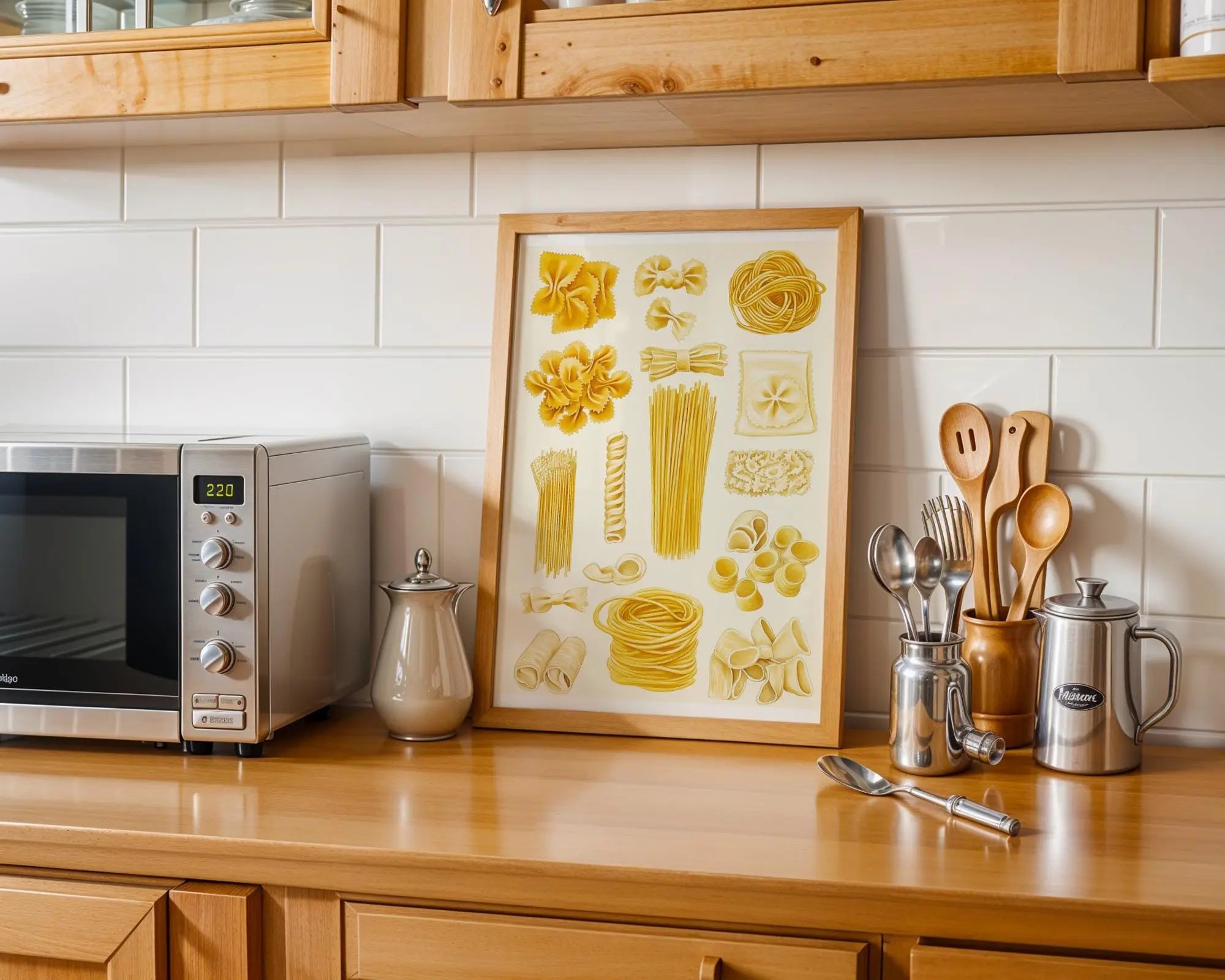 Pasta Shapes Art Print • Italian Kitchen Guide wall art print, modern home decor, unframed artwork by Nomad & Nest