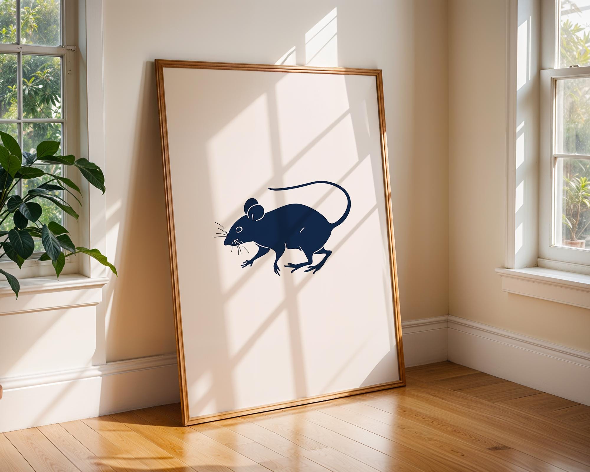 Mouse Wall Art Print | Modern Animal Decor for Nursery wall art print, modern home decor, unframed artwork by Nomad & Nest