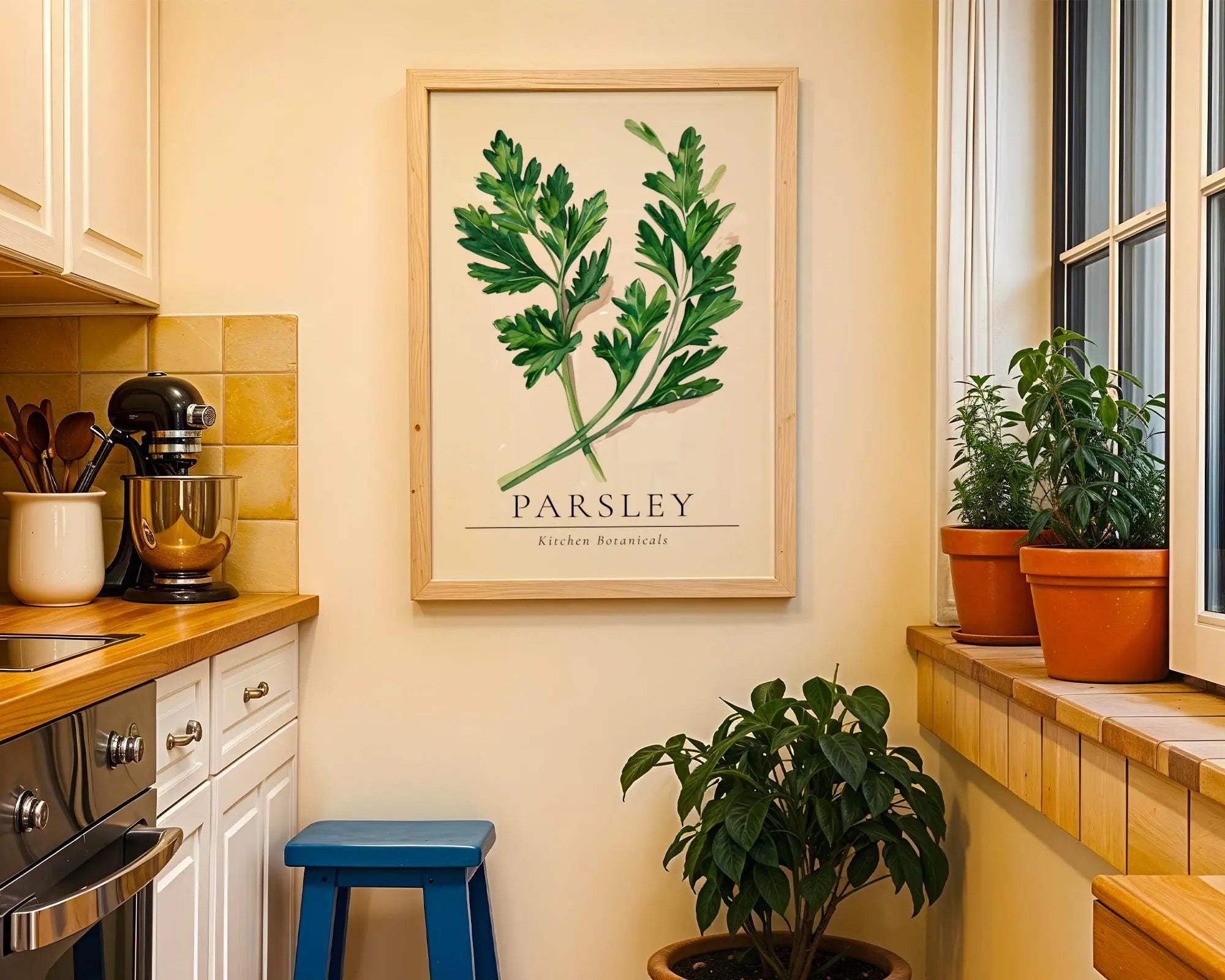 Parsley Botanical Print • Green Herb Watercolor Kitchen Art wall art print, modern home decor, unframed artwork by Nomad & Nest