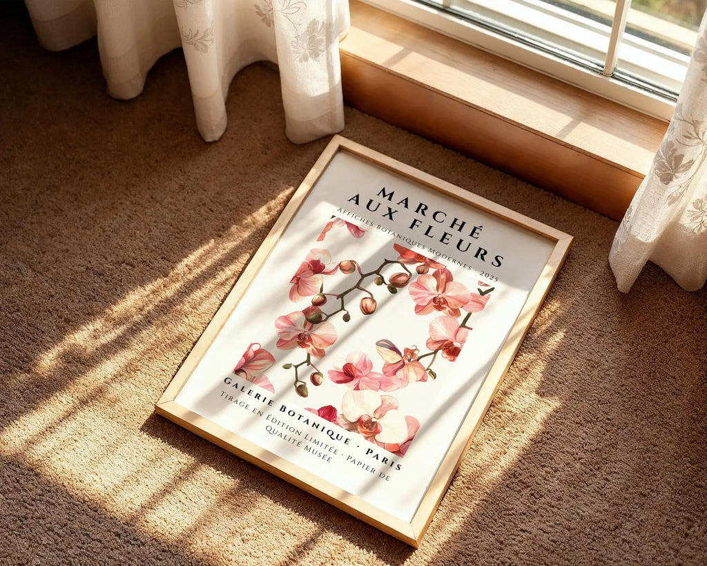Blush Orchid Flower Market Print | Parisian Botanical Art wall art print, modern home decor, unframed artwork by Nomad & Nest