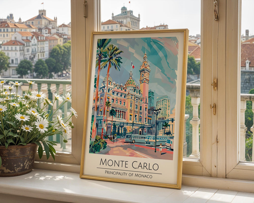 Monte Carlo Art Print | French Riviera Travel Poster wall art print, modern home decor, unframed artwork by Nomad & Nest