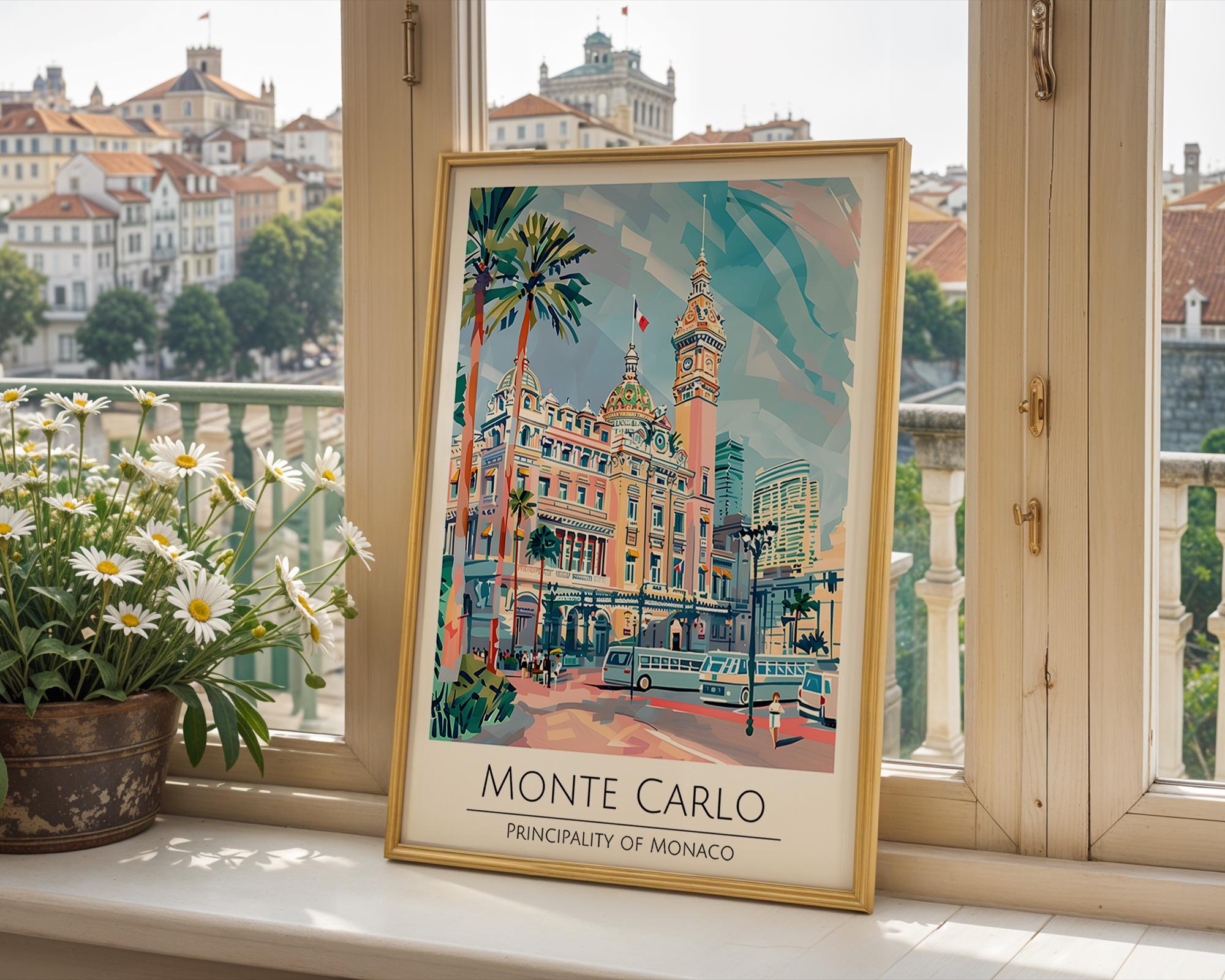 Monte Carlo Art Print | French Riviera Travel Poster wall art print, modern home decor, unframed artwork by Nomad & Nest