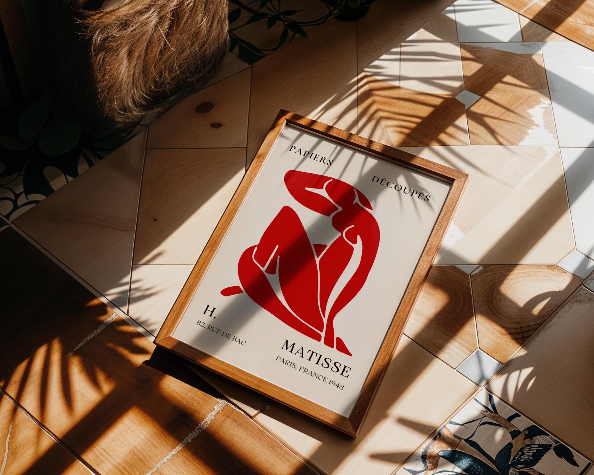 Henri Matisse Print | Red  Female Figure Art  | Minimalist French Style Decor wall art print, modern home decor, unframed artwork by Nomad & Nest