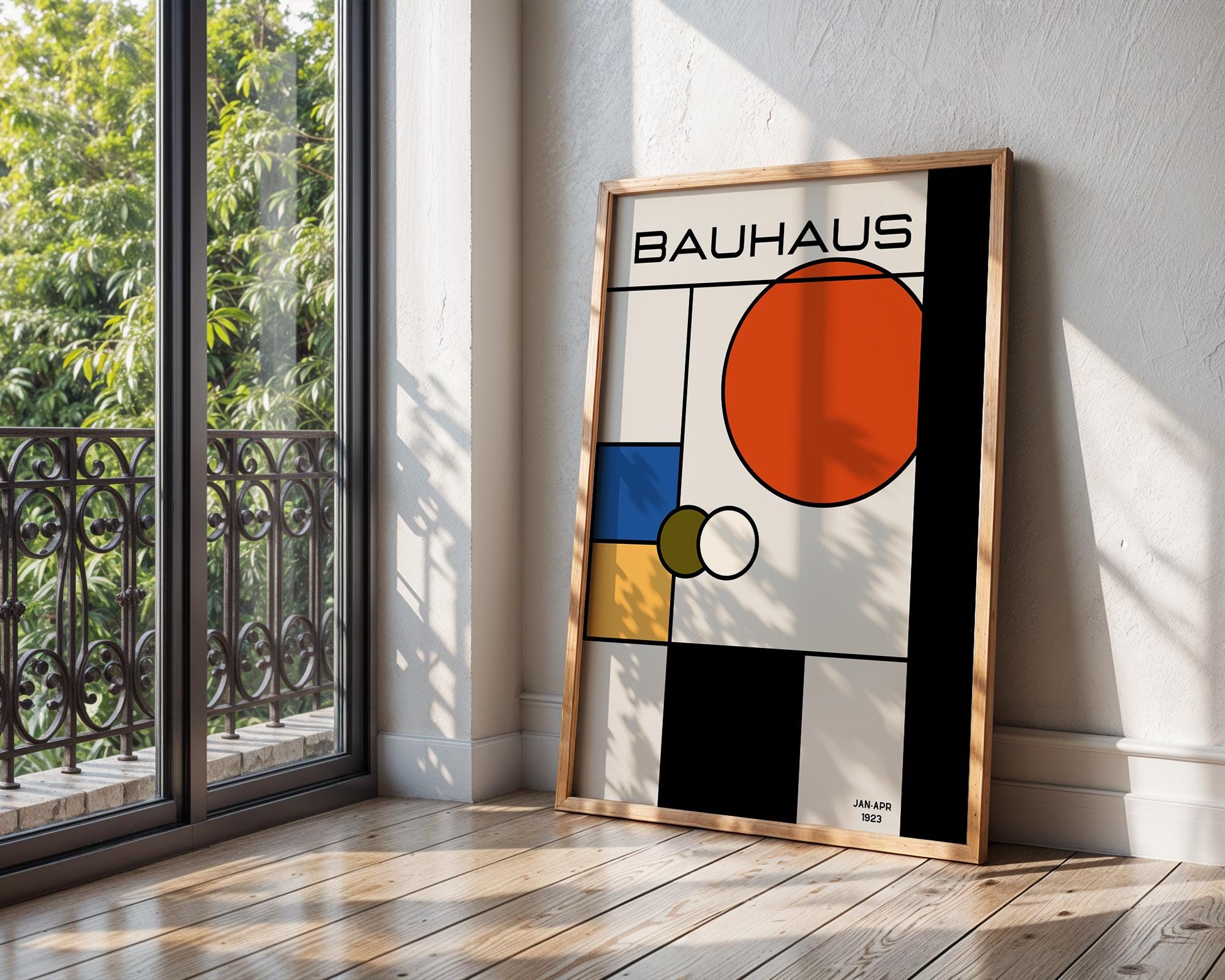 Bauhaus Poster Geometric Print | Mid Century Modern Art wall art print, modern home decor, unframed artwork by Nomad & Nest