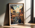 Japanese Poster | Street Market Print - Vintage Kyoto Scene, Hokusai Art wall art print, modern home decor, unframed artwork by Nomad & Nest