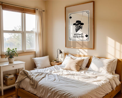 Skull Cowboy Card Print | Dark Western Art, Gothic Home Decor wall art print, modern home decor, unframed artwork by Nomad & Nest