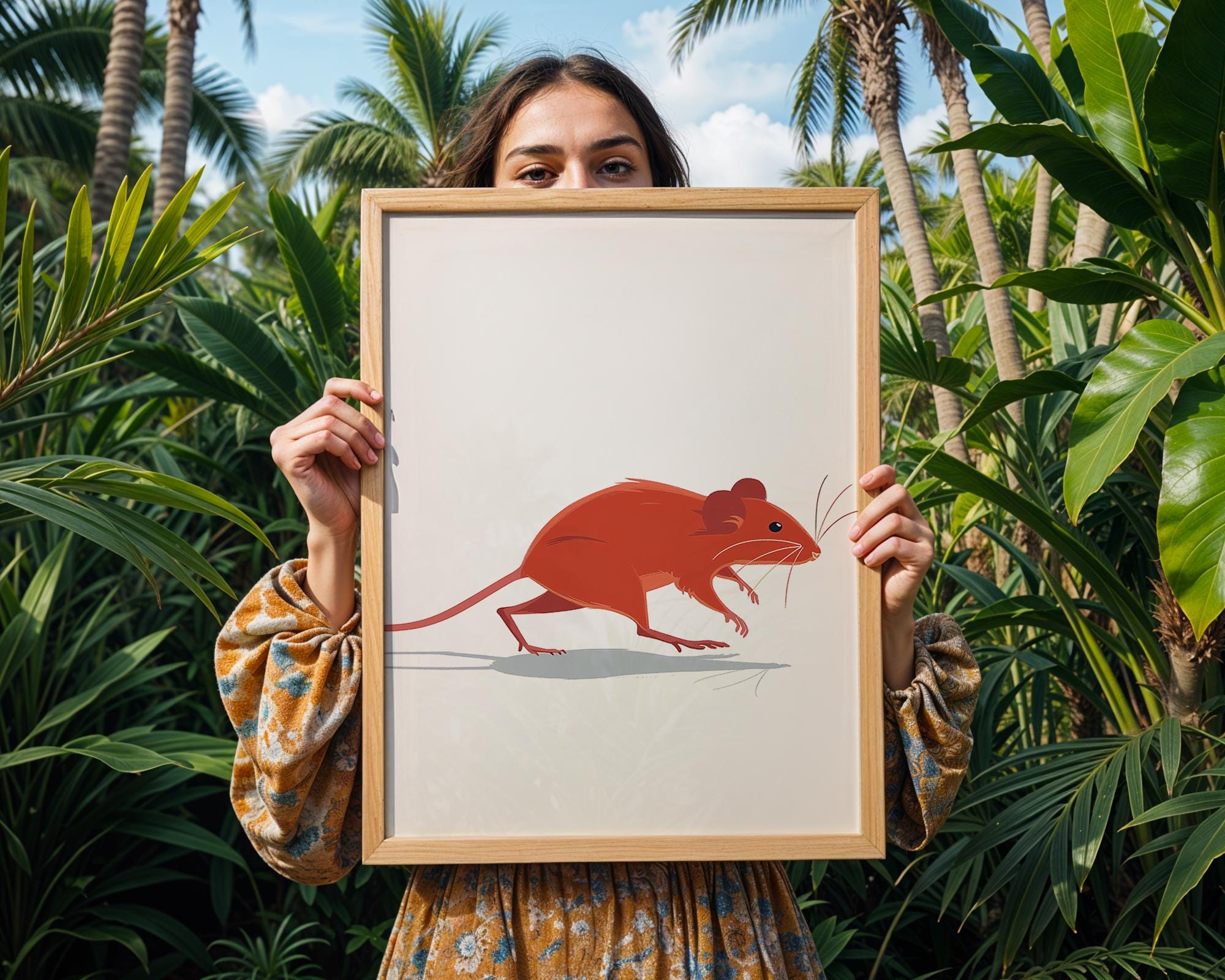 Mouse Wall Art | Scandinavian Nursery Print wall art print, modern home decor, unframed artwork by Nomad & Nest