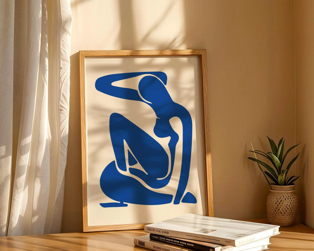 Henri Matisse Print | Blue Nude Inspired | Abstract Female Figure Poster wall art print, modern home decor, unframed artwork by Nomad & Nest