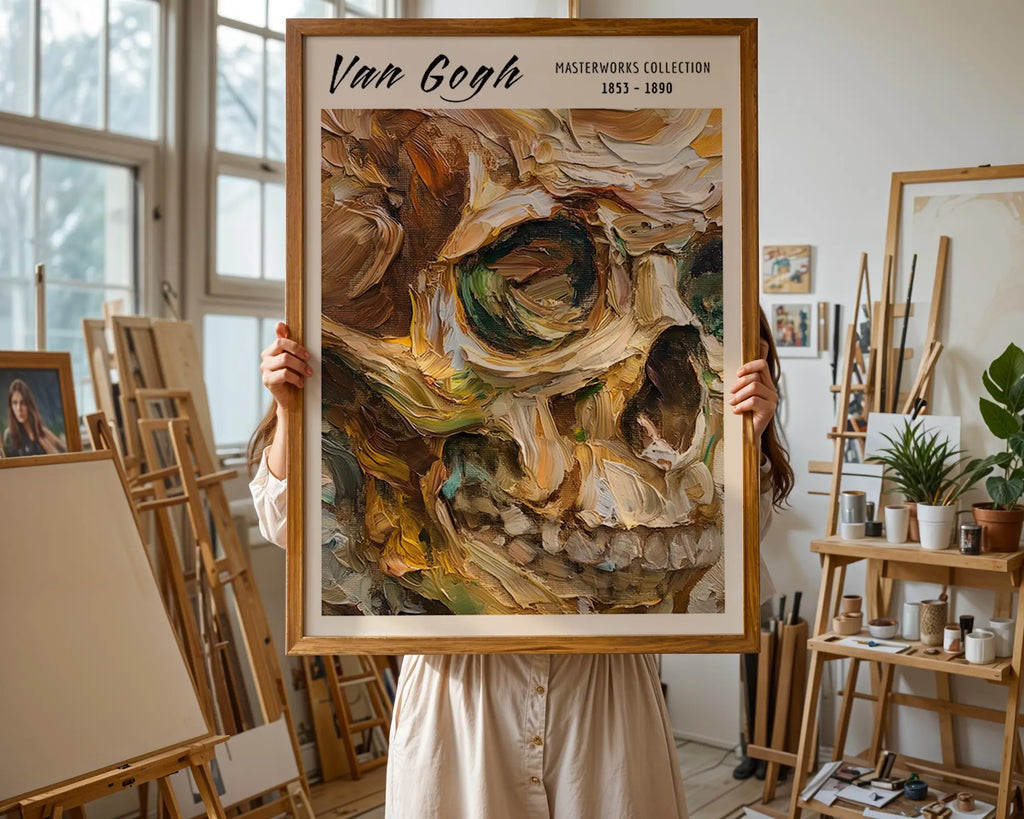 Van Gogh Print | Skull Art  | Expressionist Dark Academia Wall Decor wall art print, modern home decor, unframed artwork by Nomad & Nest