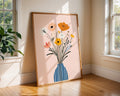 Abstract Floral Bouquet Print | Mid-Century Modern Vase Art wall art print, modern home decor, unframed artwork by Nomad & Nest