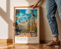Madrid Spain Travel Poster – Metropolis Building Art Print wall art print, modern home decor, unframed artwork by Nomad & Nest