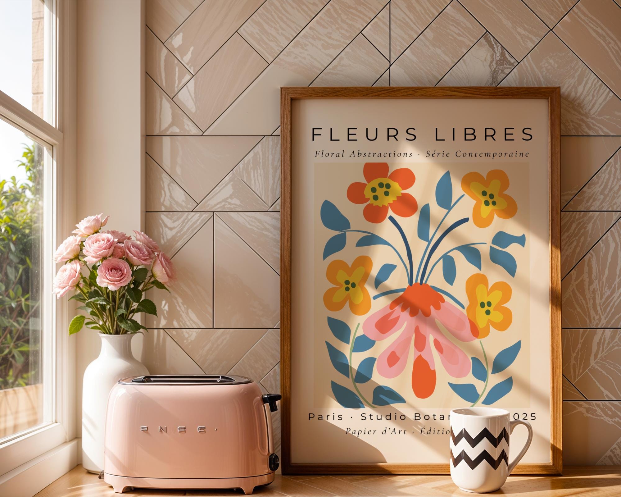 Abstract Floral Art Print | Modern Botanical Wall Decor wall art print, modern home decor, unframed artwork by Nomad & Nest