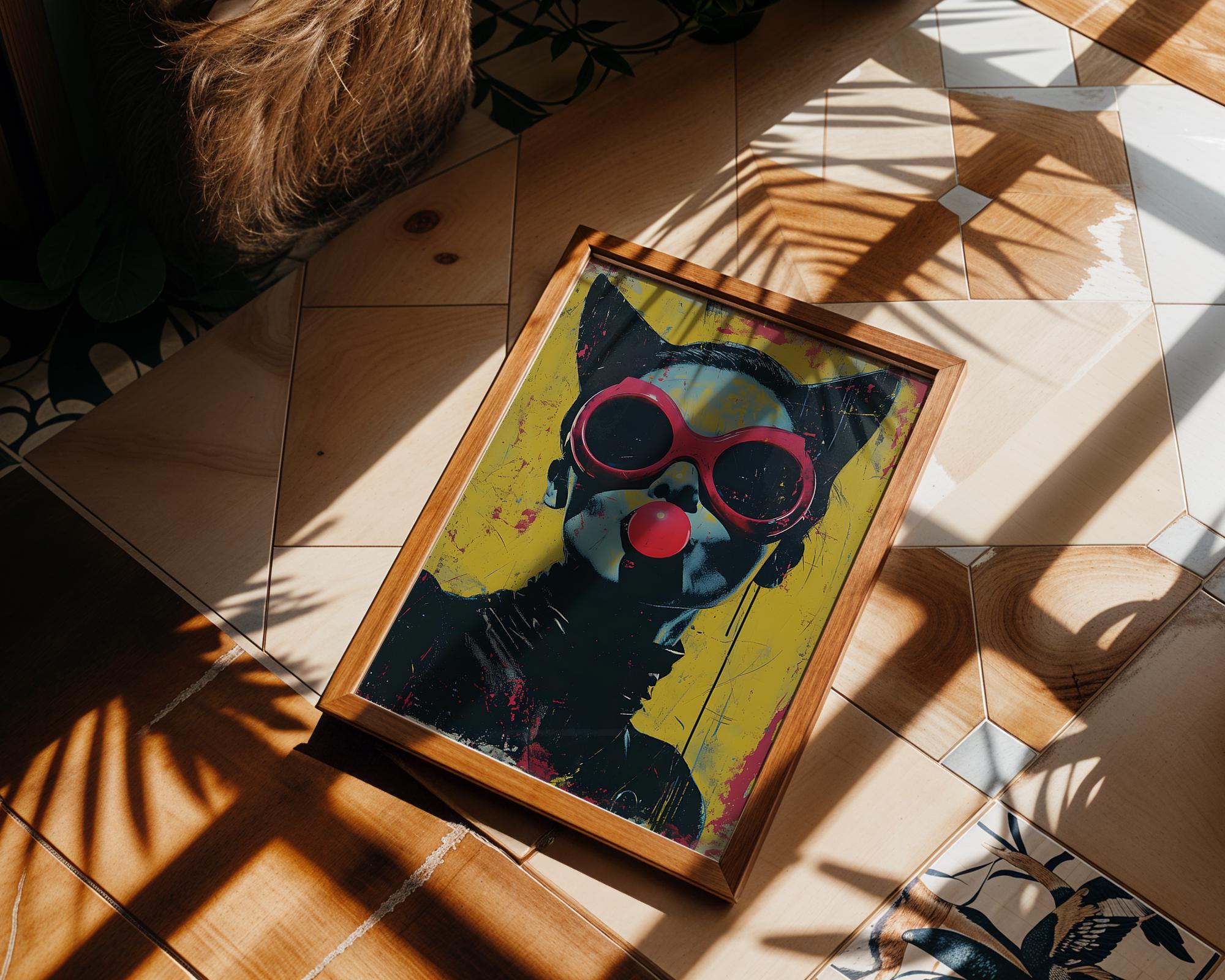 Modern Pop Art | Catwoman  Print | Bold Urban Graffiti  Decor wall art print, modern home decor, unframed artwork by Nomad & Nest