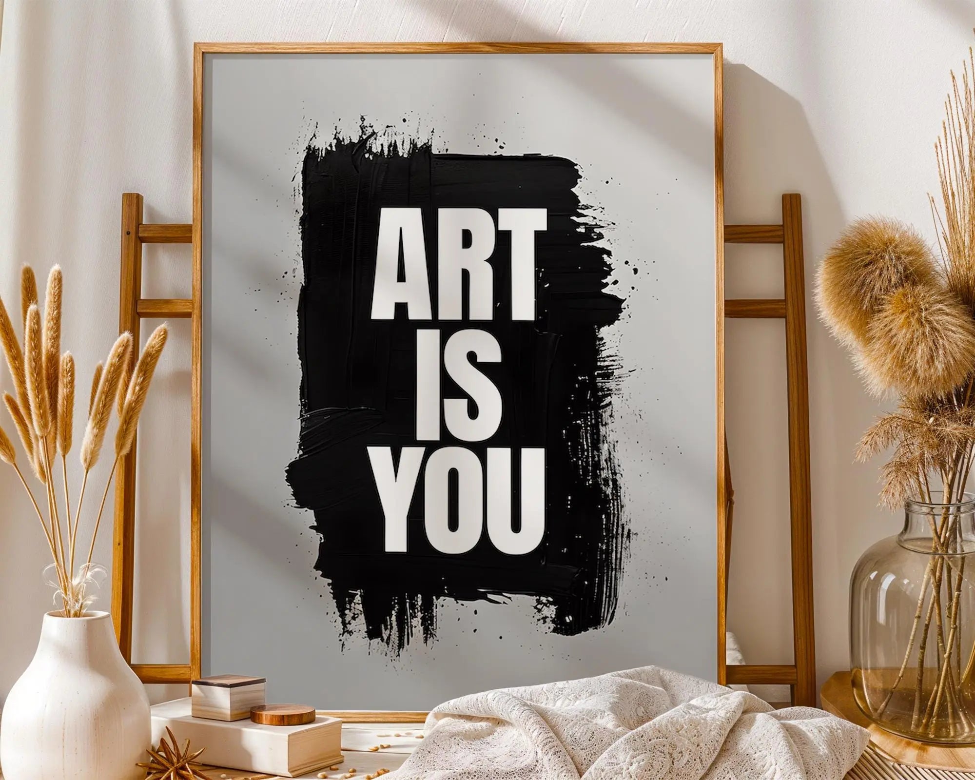 Art Is You Typography Print | Minimalist Quote, Studio Decor wall art print, modern home decor, unframed artwork by Nomad & Nest