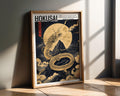 Japanese Poster | Dragon Art Print - Hokusai Style Oriental Wall Decor wall art print, modern home decor, unframed artwork by Nomad & Nest
