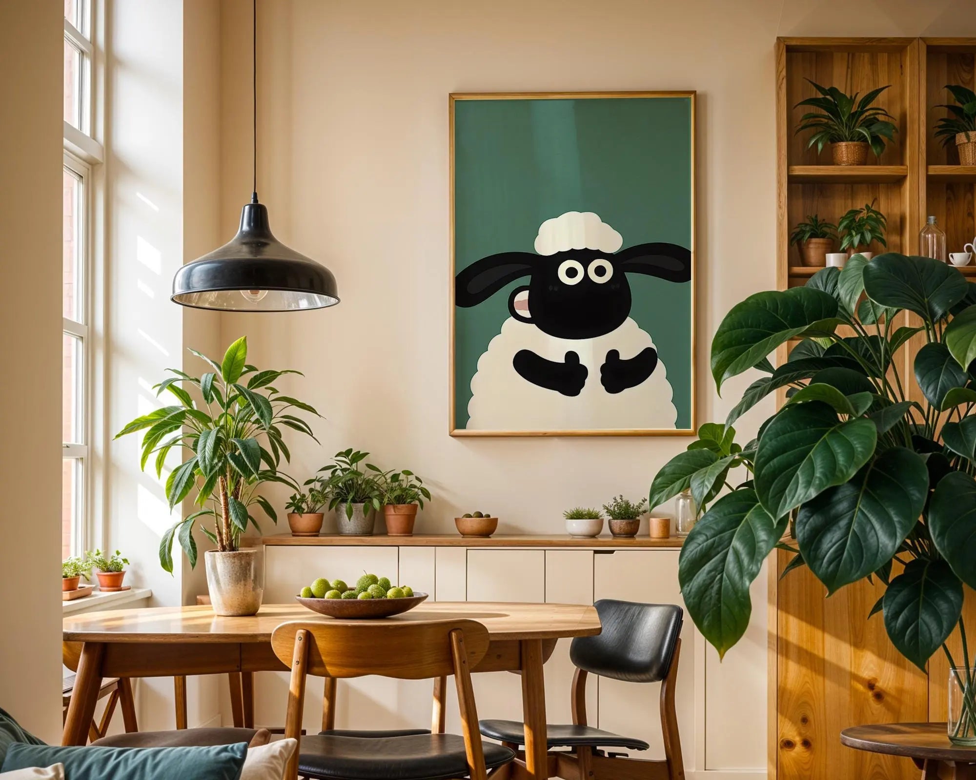 Minimalist Sheep Art Print | Scandinavian Nursery Decor wall art print, modern home decor, unframed artwork by Nomad & Nest