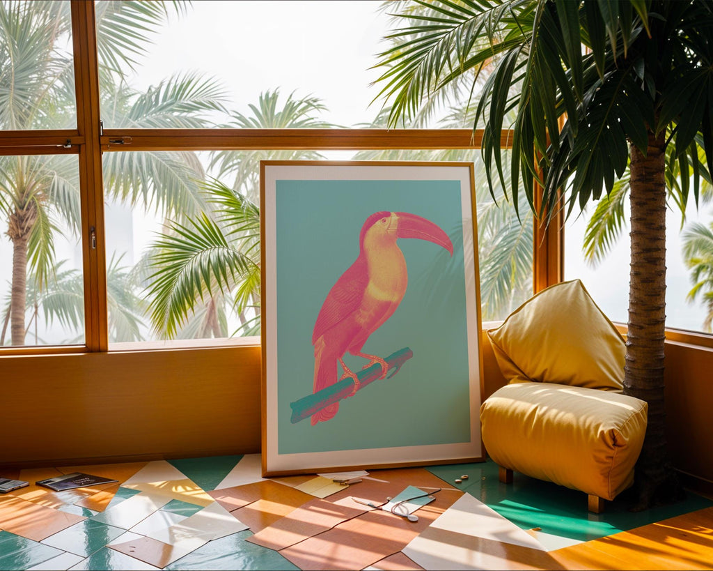 Colorful Toucan Print | Exotic Bird Wall Art, Tropical Decor wall art print, modern home decor, unframed artwork by Nomad & Nest