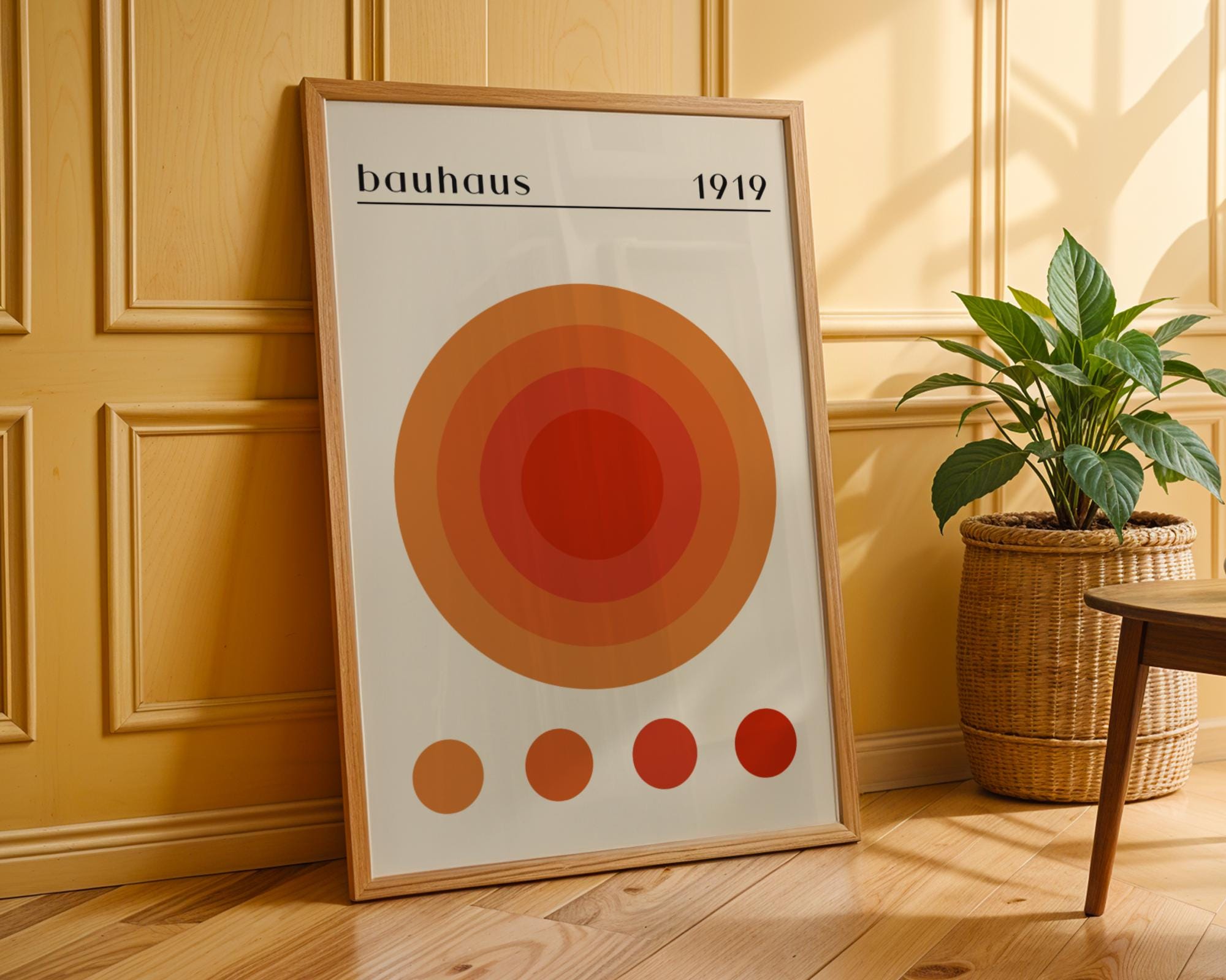 Bauhaus Poster Circle Art Print | Mid Century Modern Geometric wall art print, modern home decor, unframed artwork by Nomad & Nest
