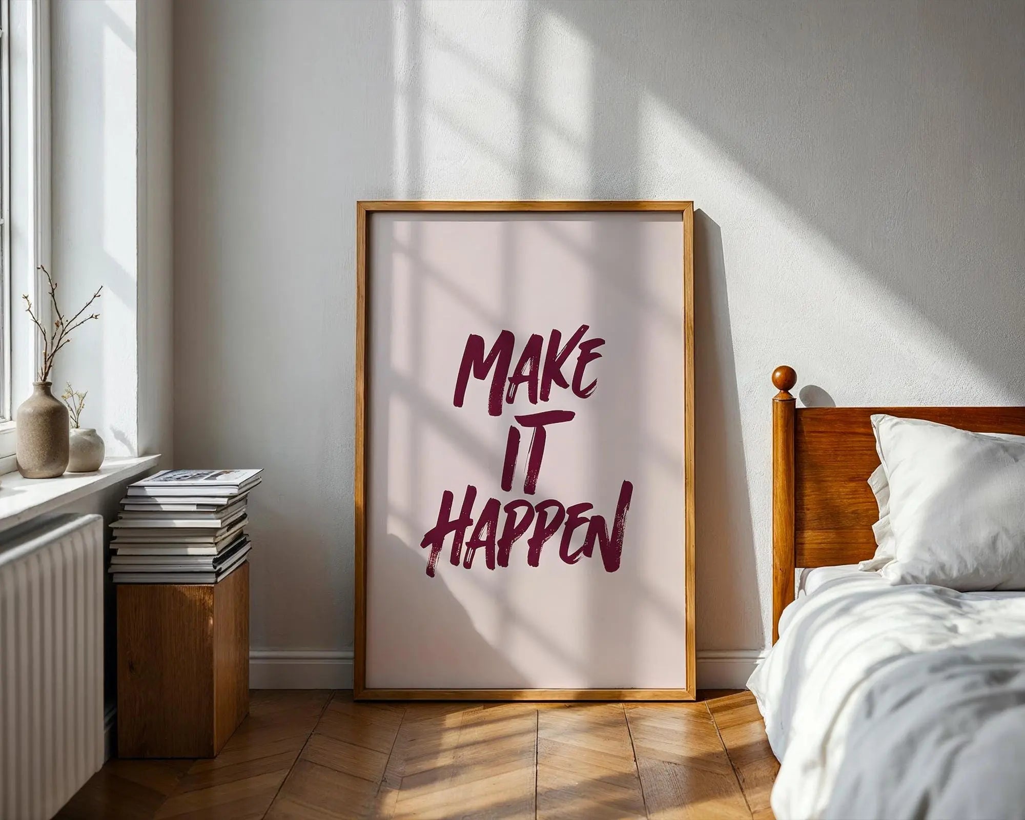 Make It Happen Print | Modern Typography Wall Art wall art print, modern home decor, unframed artwork by Nomad & Nest