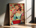 Modern Pop Art | 1950s Housewife Print | Retro  Kitchen  Decor wall art print, modern home decor, unframed artwork by Nomad & Nest