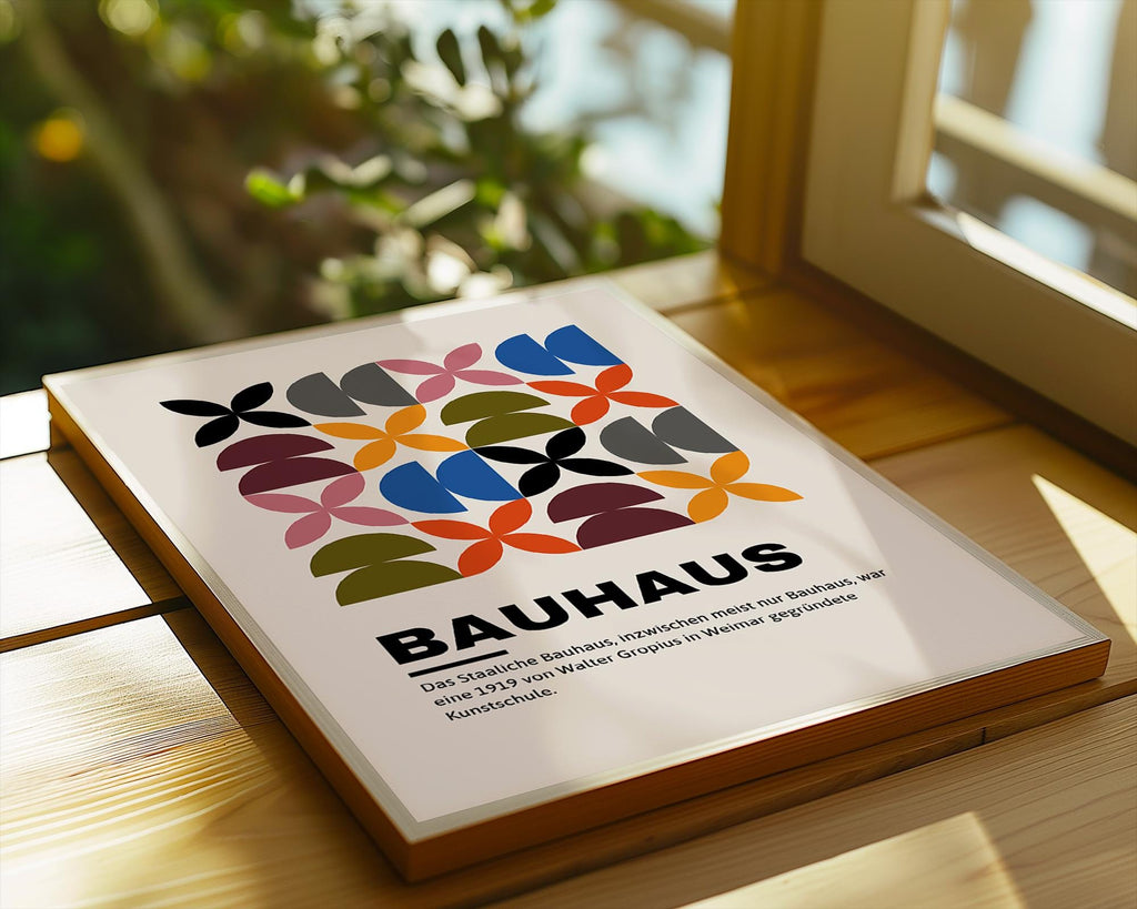 Bauhaus Poster Geometric Art Print | Mid Century Modern Wall Decor wall art print, modern home decor, unframed artwork by Nomad & Nest