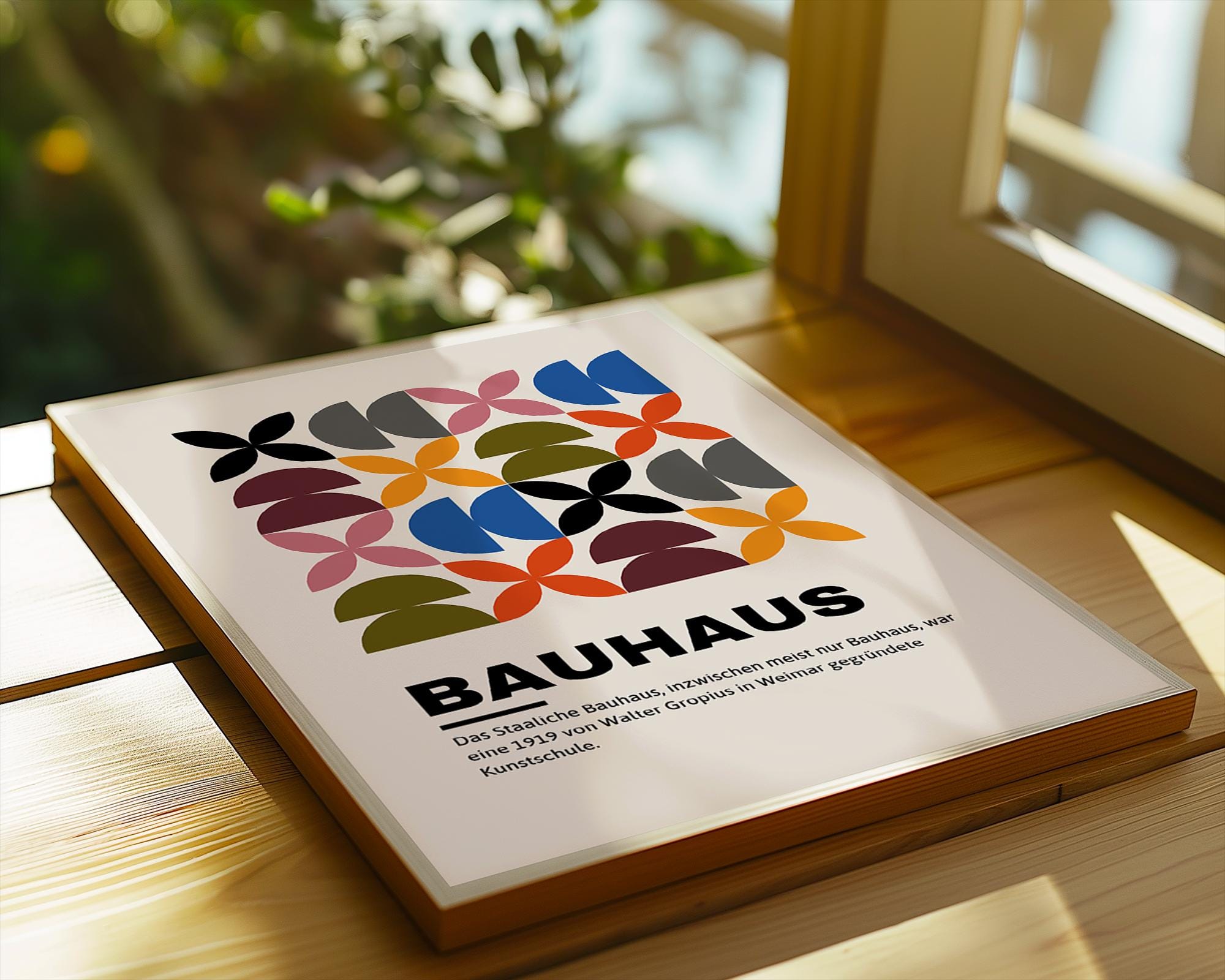 Bauhaus Poster Geometric Art Print | Mid Century Modern Wall Decor wall art print, modern home decor, unframed artwork by Nomad & Nest
