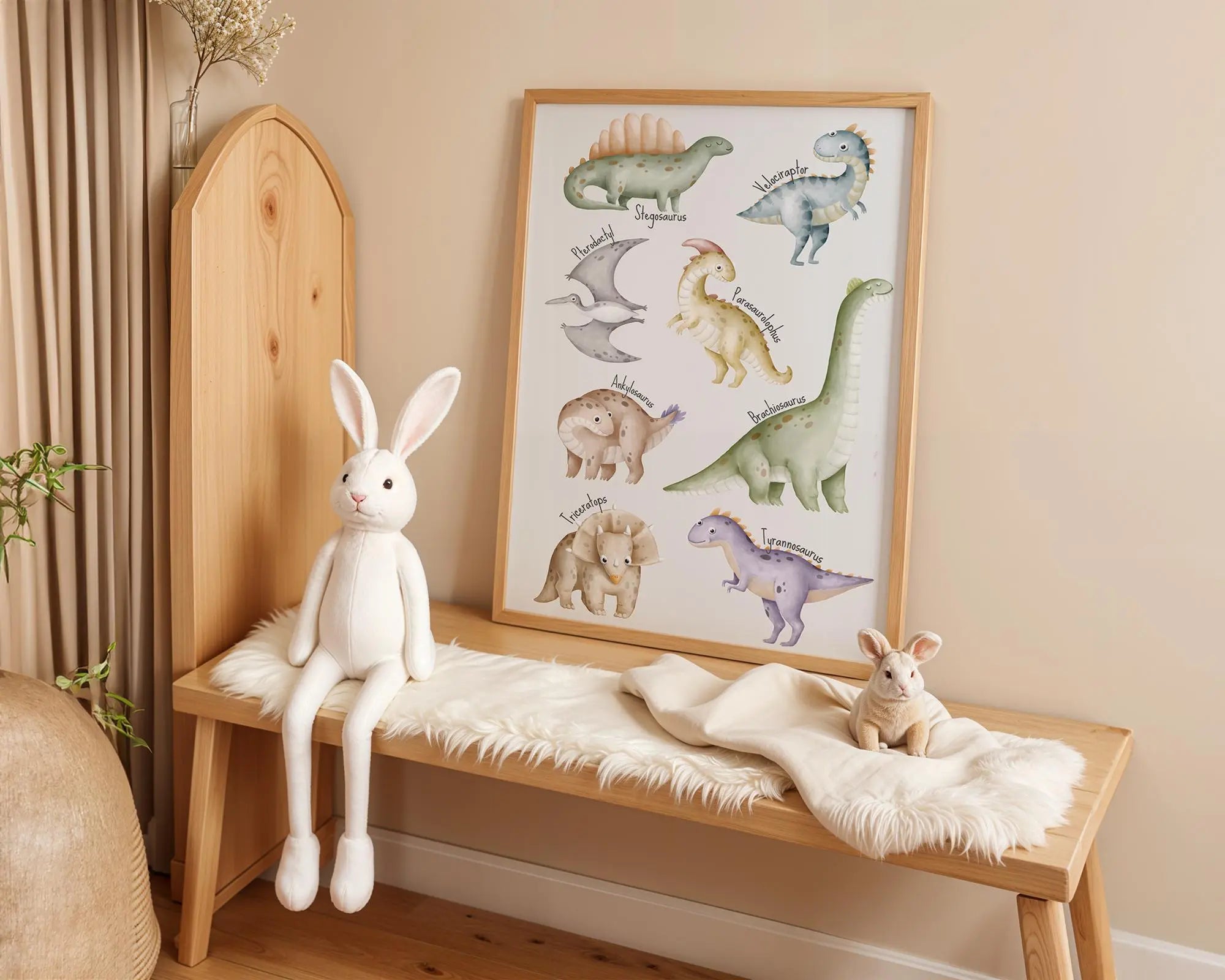 Playroom Ideas | Dinosaur Nursery Print | Fun Prehistoric Wall Art wall art print, modern home decor, unframed artwork by Nomad & Nest