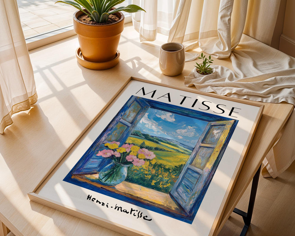 Henri Matisse Print | Inspired Window Art  | Sunlit Field Landscape wall art print, modern home decor, unframed artwork by Nomad & Nest