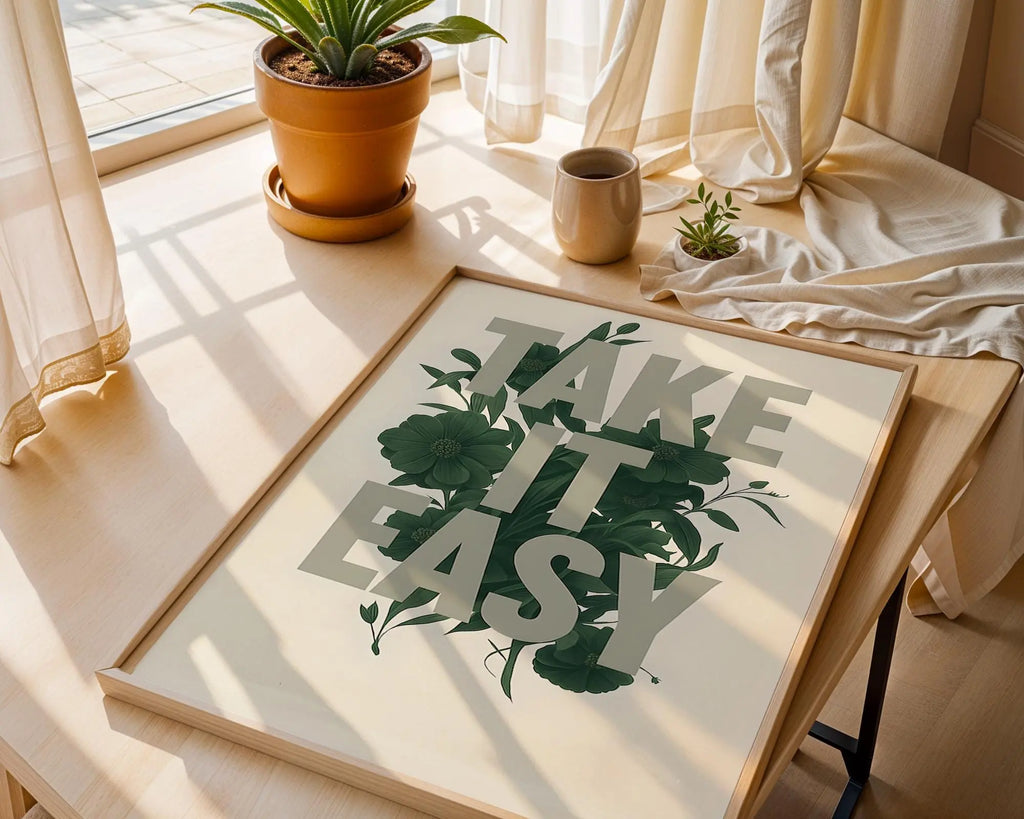 Take It Easy Botanical Print | Modern Floral Wall Art wall art print, modern home decor, unframed artwork by Nomad & Nest