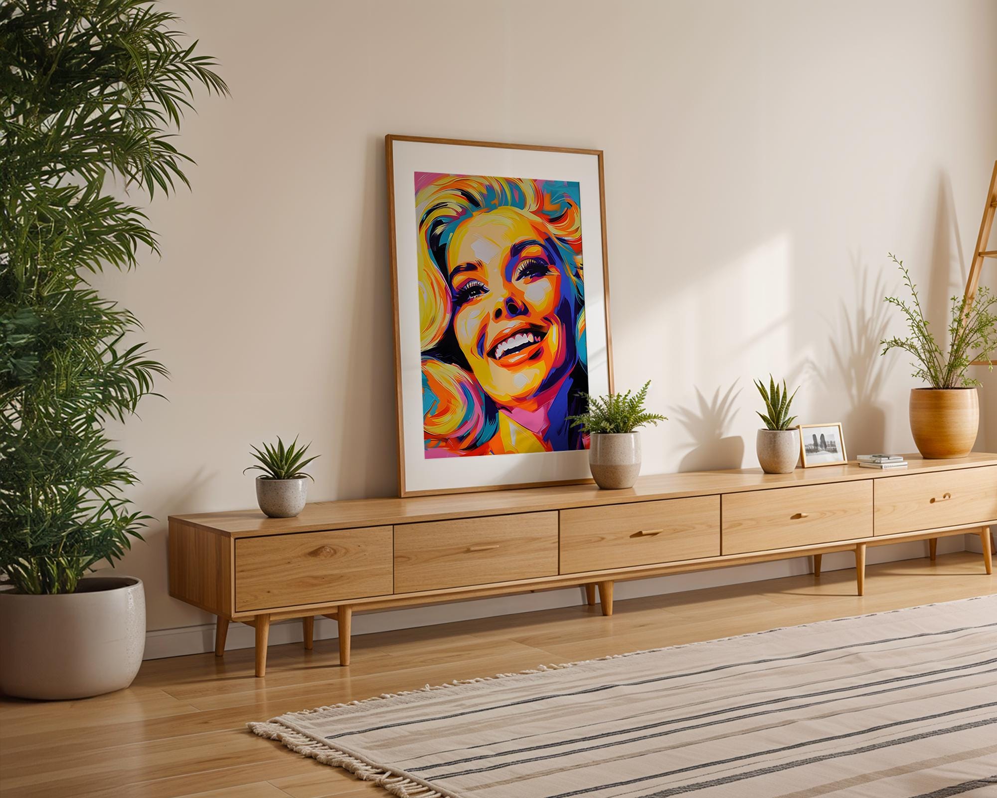 Modern Pop Art | Colorful Woman Portrait Print | Abstract , Hollywood Star wall art print, modern home decor, unframed artwork by Nomad & Nest