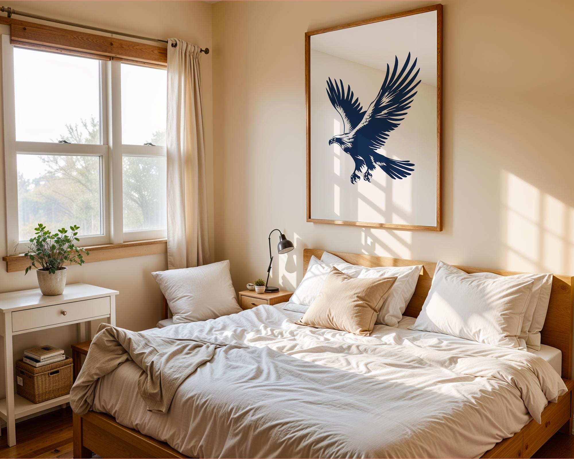 Eagle Wall Art Print | Modern Wildlife Poster wall art print, modern home decor, unframed artwork by Nomad & Nest