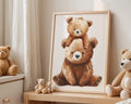 Playroom Ideas | Stacked Bears Nursery Wall Art | Watercolour Woodland Family wall art print, modern home decor, unframed artwork by Nomad & Nest