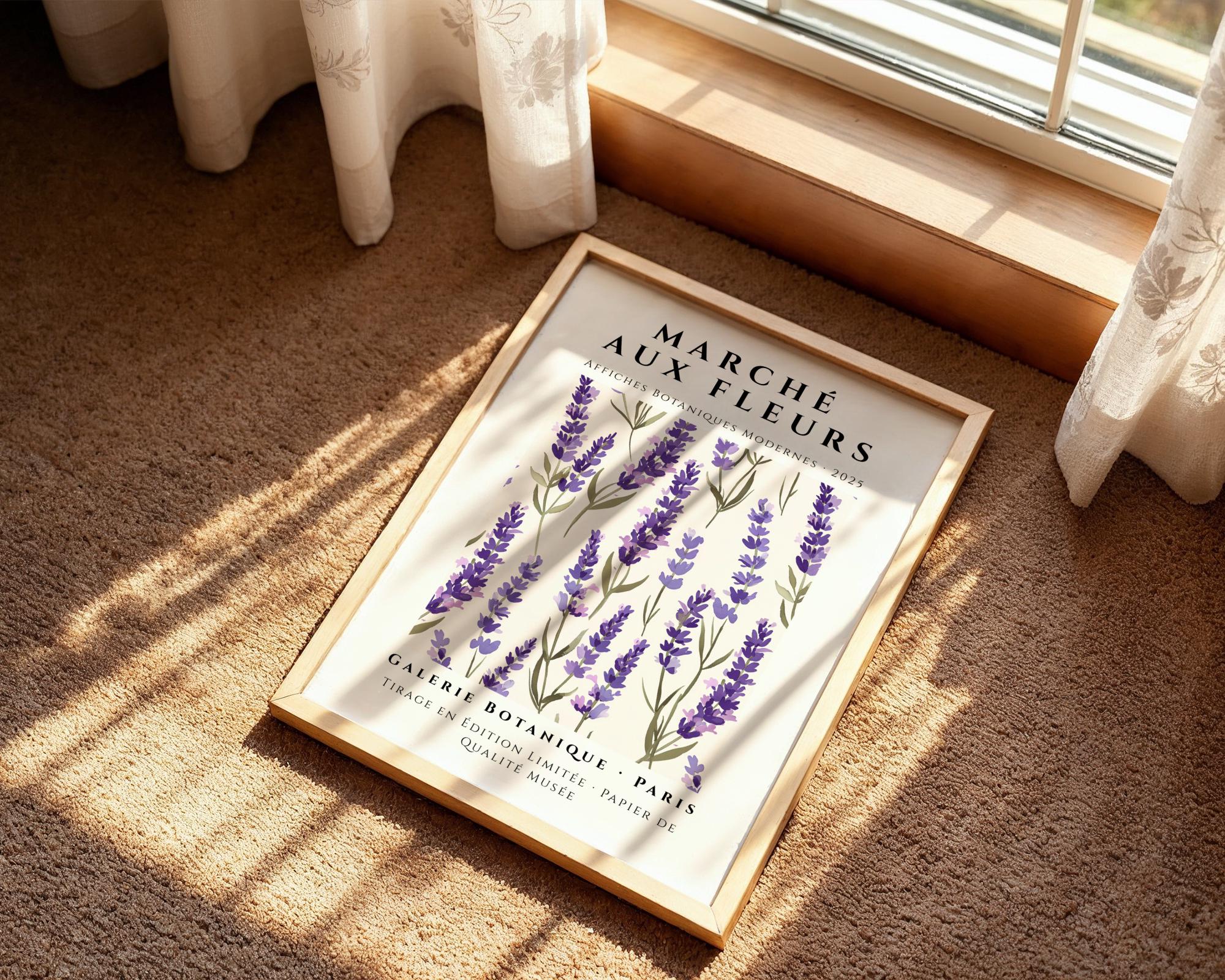 Lavender Botanical Print | French Violet Floral Wall Art wall art print, modern home decor, unframed artwork by Nomad & Nest