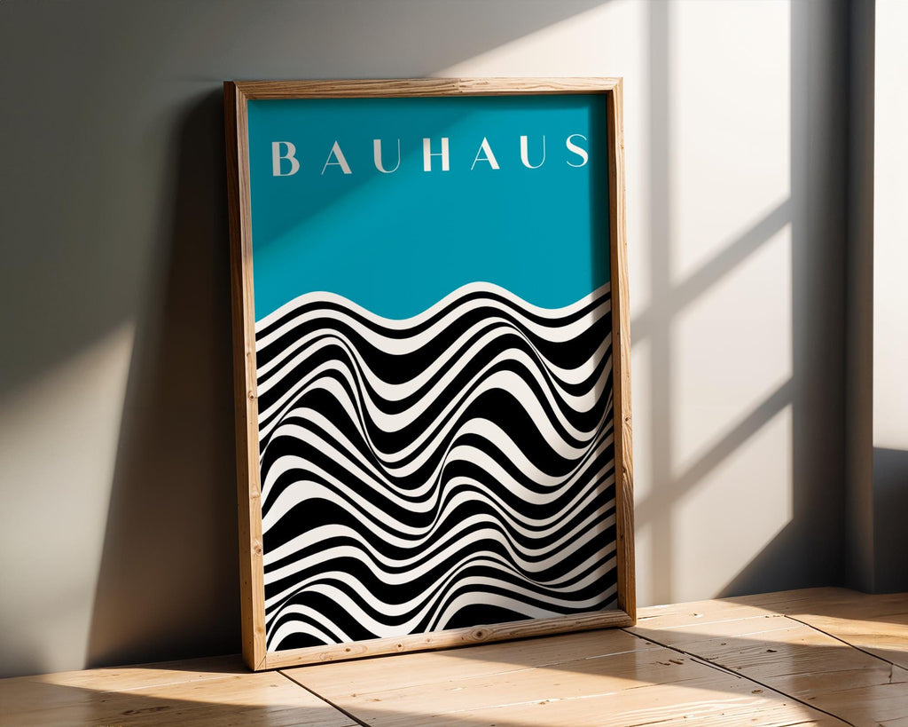 Bauhaus Poster Art Print | Modern Geometric Wavy Lines wall art print, modern home decor, unframed artwork by Nomad & Nest