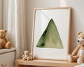 Playroom Ideas | Minimal Green Mountain Nursery Wall Art Adventure Decor wall art print, modern home decor, unframed artwork by Nomad & Nest