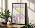 Positive Emotion | Pasta Club Wall Art | Playful Italian Food Illustration | Modern Kitchen Decor | Fun Dining Room Print wall art print, modern home decor, unframed artwork by Nomad & Nest