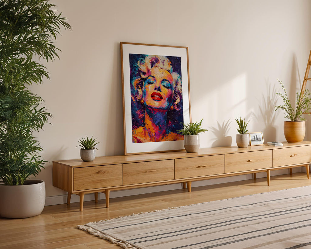 Modern Pop Art | Marilyn Monroe  Print | Colorful Palette Knife Painting wall art print, modern home decor, unframed artwork by Nomad & Nest