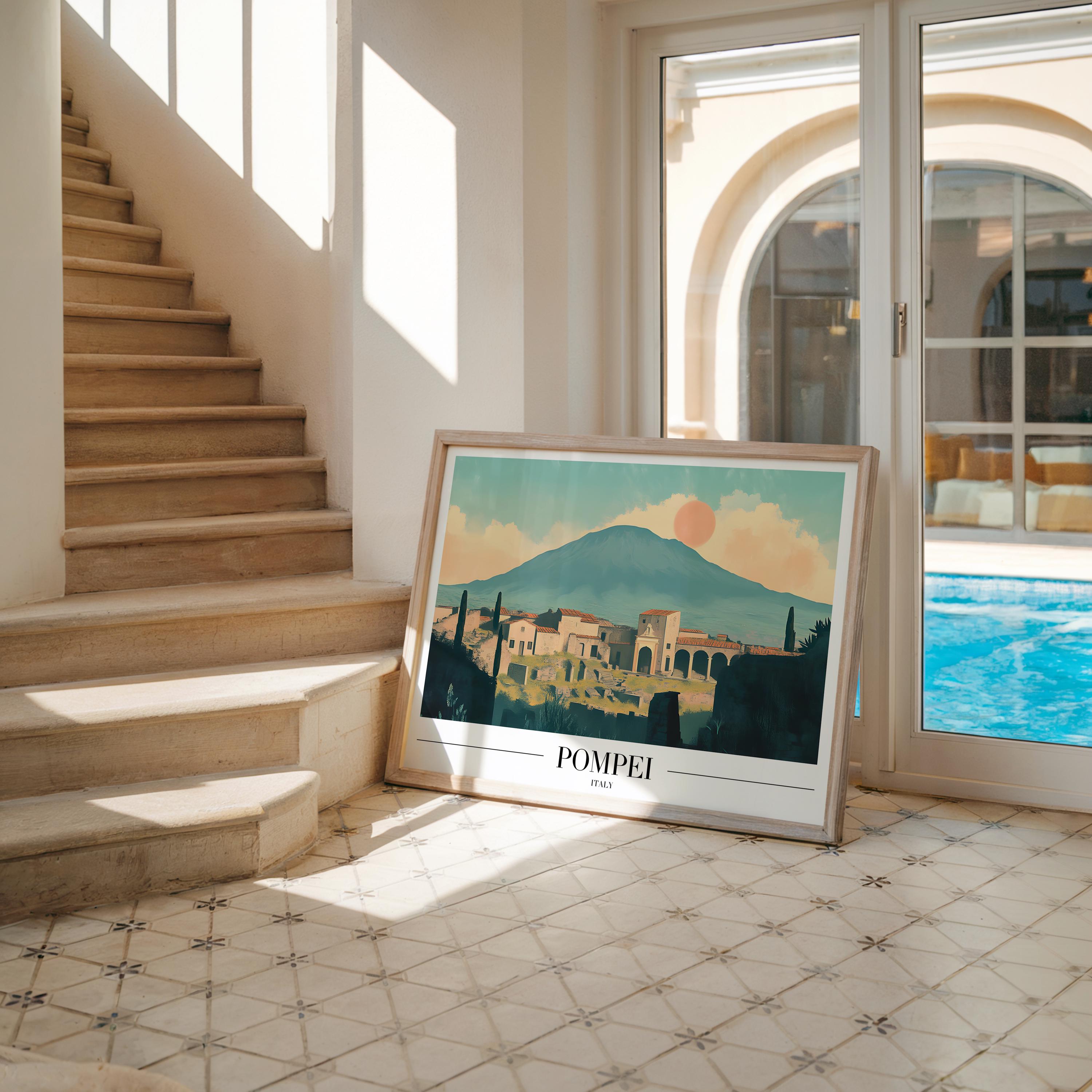 Pompeii Italy Art Print | Ancient Roman Ruins Poster wall art print, modern home decor, unframed artwork by Nomad & Nest