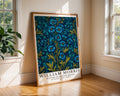 William Morris Print Inspired Floral Art  • Teal Blue Botanical Poster wall art print, modern home decor, unframed artwork by Nomad & Nest