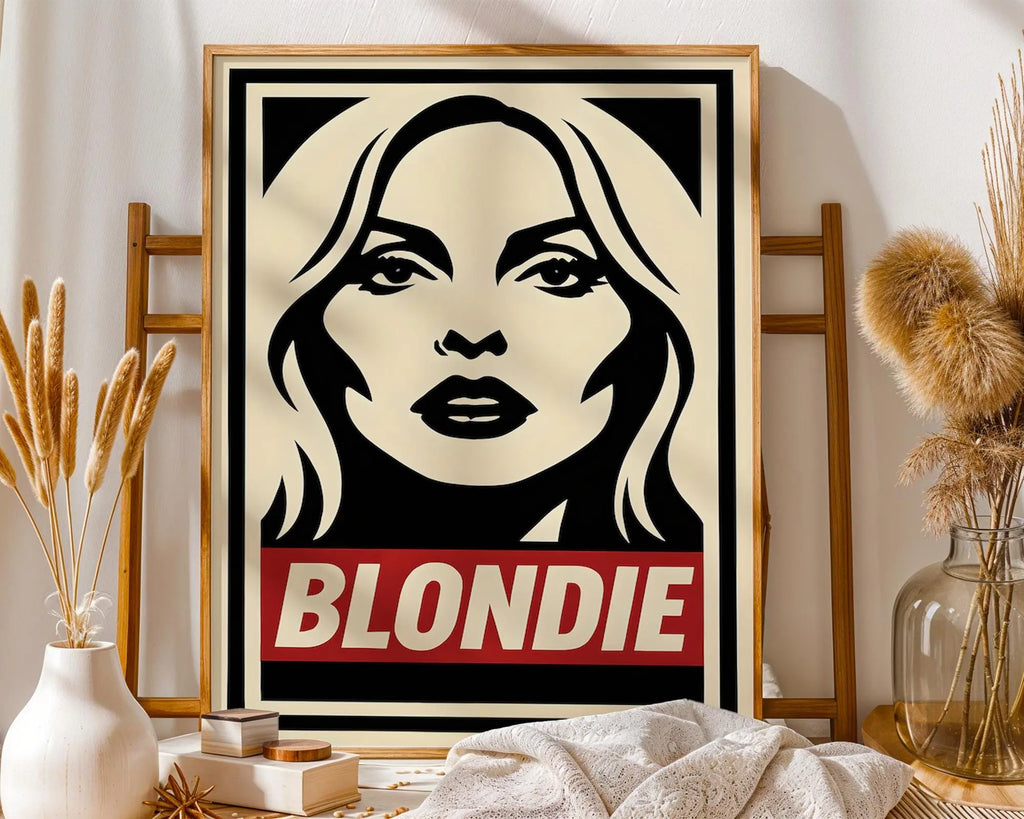 Blondie Portrait Print | Retro Pop Art Music Poster wall art print, modern home decor, unframed artwork by Nomad & Nest