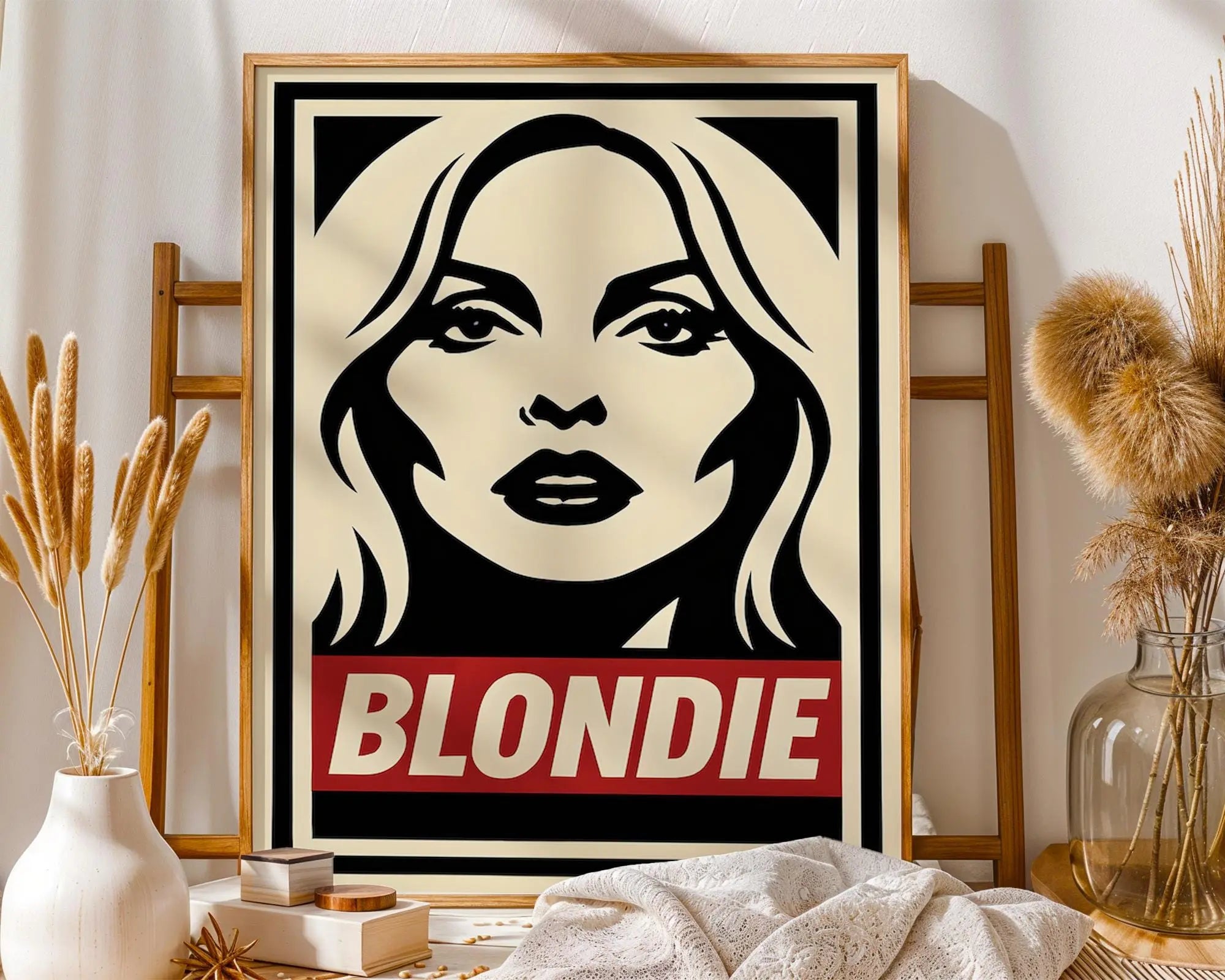 Blondie Portrait Print | Retro Pop Art Music Poster wall art print, modern home decor, unframed artwork by Nomad & Nest