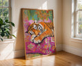 Sleeping Tiger Print | Bohemian Animal Wall Art wall art print, modern home decor, unframed artwork by Nomad & Nest