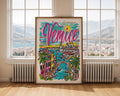 Venice Italy Art Print | Colorful Gondola Travel Poster wall art print, modern home decor, unframed artwork by Nomad & Nest