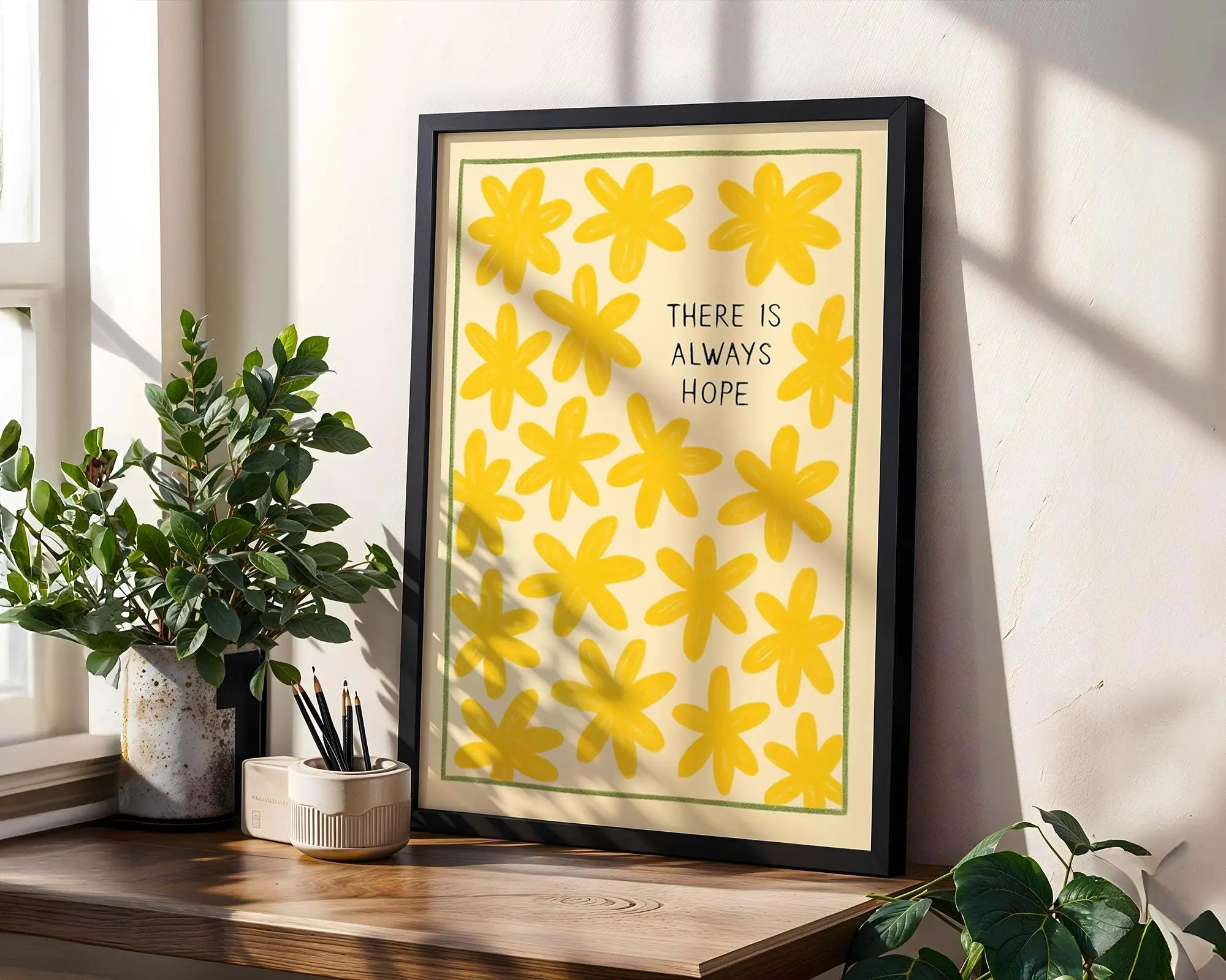 Positive Emotion | There Is Always Hope Wall Art Print | Encouraging Quote wall art print, modern home decor, unframed artwork by Nomad & Nest