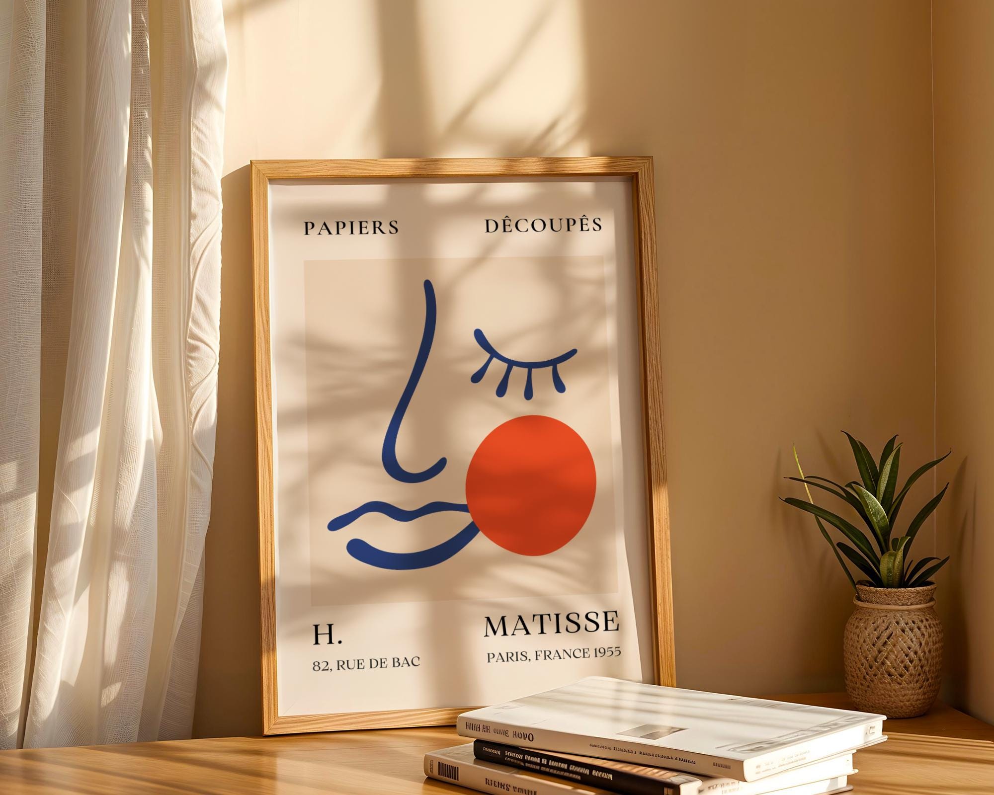 Henri Matisse Print | Style Abstract Face  | Bold Parisian Wall Art wall art print, modern home decor, unframed artwork by Nomad & Nest