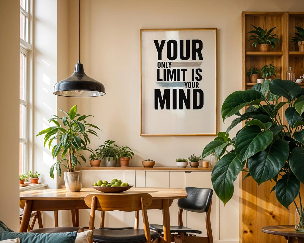 Positive Emotion | Your Only Limit Is Your Mind | Bold Motivational Typography Wall Art wall art print, modern home decor, unframed artwork by Nomad & Nest